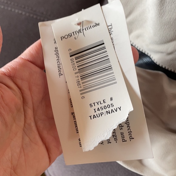 POSITIVE ATTITUDE Cream&Navy BlazerJacket Size 14 - Picture 5 of 8